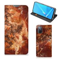OPPO A52 | A72 | Standcase | Marmer Bruin
