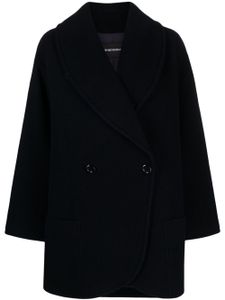 Emporio Armani manteau à boutonnière croisée - Bleu