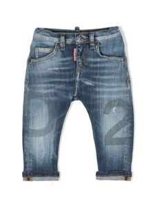 DSQUARED2 KIDS jean à effet usé - Bleu