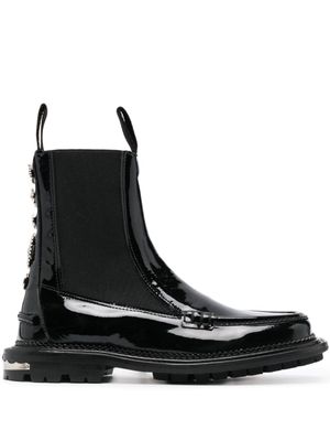 Toga Pulla bottines en cuir à détails de clous - Noir
