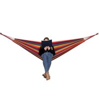 Viking Choice  2-persoons Hangmat 200x150 cm - Regenboog - Inclusief hoes en koorden - thumbnail