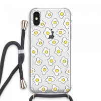 Spiegeleitjes: iPhone XS Max Transparant Hoesje met koord