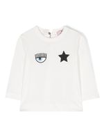 Chiara Ferragni Kids t-shirt Eyelike en coton à manches longues - Blanc - thumbnail