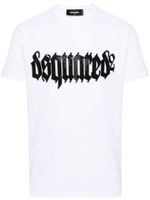 DSQUARED2 t-shirt en coton à logo strassé - Blanc - thumbnail