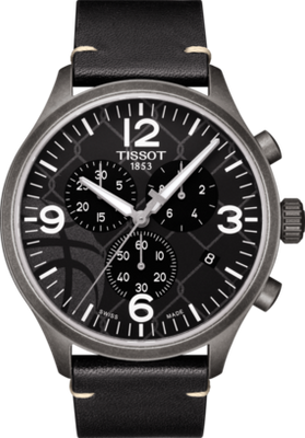 Horlogeband Tissot T1166173606700 / T600043914 Leder Zwart 22mm