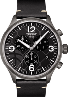 Horlogeband Tissot T1166173606700 / T600043914 Leder Zwart 22mm