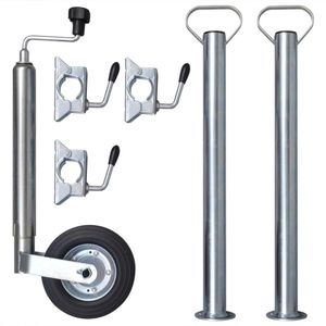VidaXL Neuswiel met 2 steunbuizen en 3 klemmen 48 mm
