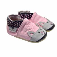 Rose et Chocolat babyslofjes Classic Sweetheart Kitty Pink Maat