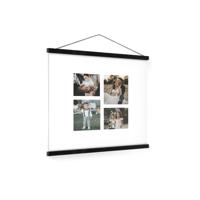 Gepersonaliseerde poster met zwarte posterhanger 50x50