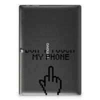 Lenovo Tab 10 | Tab 2 A10-30 Print Case Finger Don't Touch My Phone - thumbnail