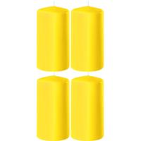 Enlightening Candles Cilinder/stompkaars - 4x - geel - D6 x H10 cm - 36 branduur