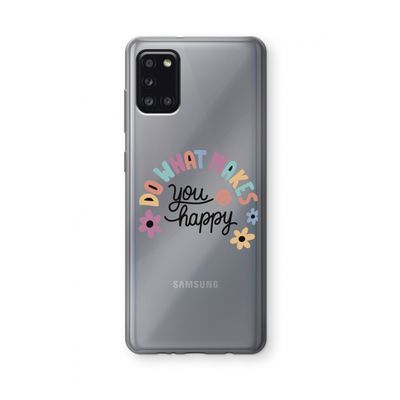 Happy days: Samsung Galaxy A31 Transparant Hoesje
