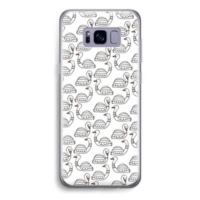 Zwanen: Samsung Galaxy S8 Transparant Hoesje