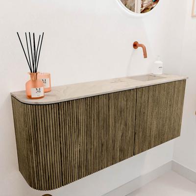 Toiletmeubel Mondiaz Joya Dlux | 101.6 cm | Meubelkleur Dusk | Faye wastafel Frappe Wasbak Rechts | Zonder kraangat(en)