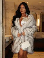 Women's Green Fuzzy Coat - Oversized Shawl Collar Winter Jacket Green / XS