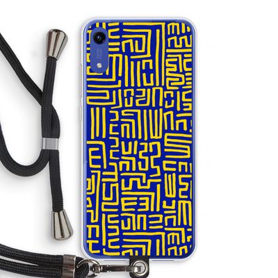 Majorelle Blue Print: Honor Play 8A Transparant Hoesje met koord