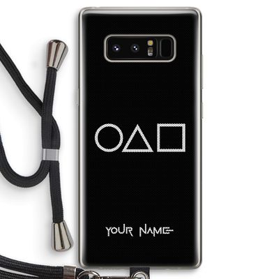 Squid Game: Samsung Galaxy Note 8 Transparant Hoesje met koord