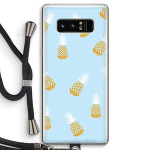 Ananasjes: Samsung Galaxy Note 8 Transparant Hoesje met koord