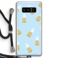 Ananasjes: Samsung Galaxy Note 8 Transparant Hoesje met koord