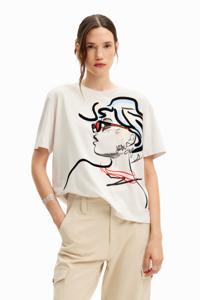 Effen T-shirt illustratie - WHITE - XL