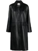 TOTEME manteau en cuir à manches raglan - Noir TOTEME manteau en cuir à manches raglan - Noir