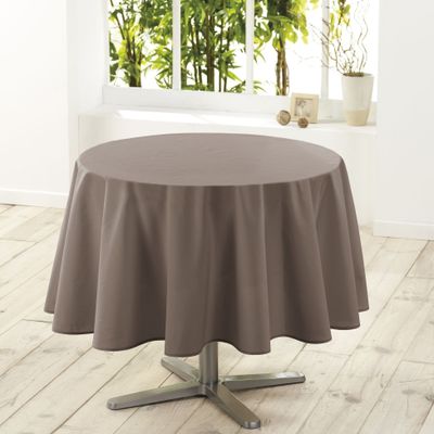 Wicotex tafelkleed textiel essentiel taupe rond 180 cm