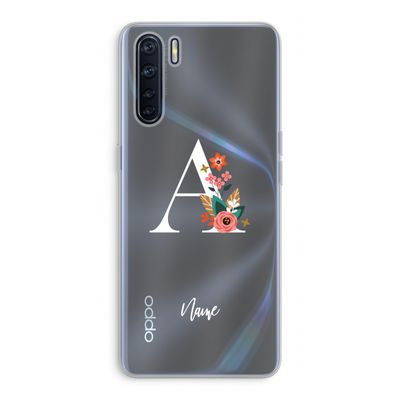 Pink Bouquet: Oppo A91 Transparant Hoesje