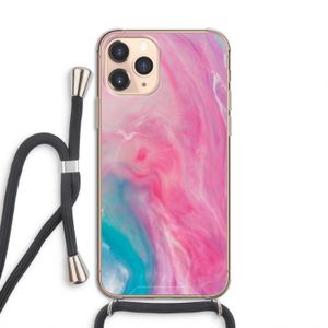 Roze explosie: iPhone 11 Pro Transparant Hoesje met koord