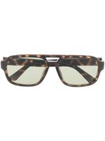 Gucci Eyewear lunettes de soleil teintées à monture pilote - Marron