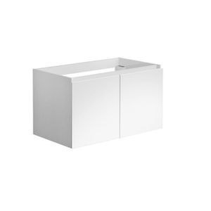 Onderkast Allibert Alma 80x47,2x46 cm Soft-Close Deuren Glanzend Wit (wastafel optioneel)