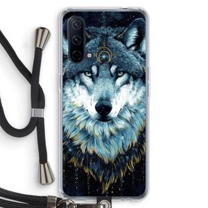 Darkness Wolf: OnePlus Nord CE 5G Transparant Hoesje met koord