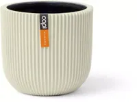 Capi nature groove bol bloempot 9x8 cm beige
