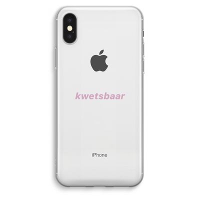 kwetsbaar: iPhone XS Max Transparant Hoesje
