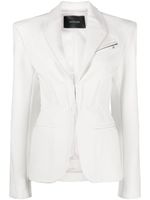 Mugler blazer à coupe ajustée - Blanc