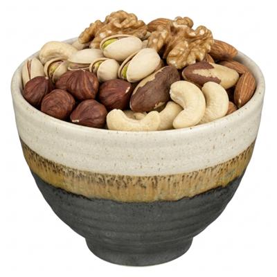 Mica Decorations Serveer/chips schaaltje Ethan - zwart - 8 x 11 cm - keramiek - kommetjes