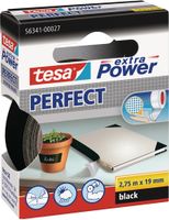 Tesa Weefseltape | zwart | lengte 2,75 m | breedte 19 mm wiel | 10 stuks - 56341-00027-03 56341-00027-03 - thumbnail