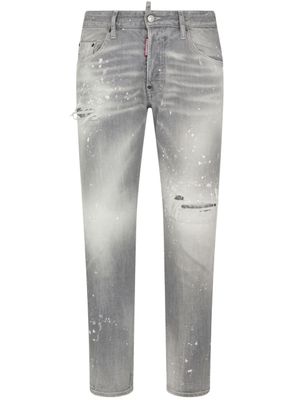 DSQUARED2 jean à effet taches de peinture - Gris