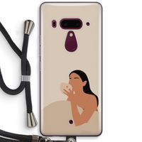 Fresh coffee: HTC U12+ Transparant Hoesje met koord
