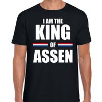 I am the King of Assen Koningsdag t-shirt zwart voor heren