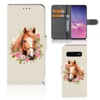 Telefoonhoesje | Met pasjeshouder | voor Samsung Galaxy S10 Paard