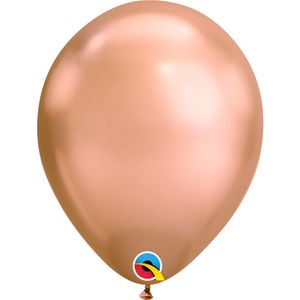 Ballonnen Roségoud Chroom 28cm (100st)