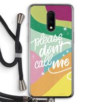 Don't call: OnePlus 7 Transparant Hoesje met koord