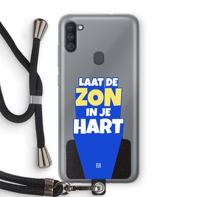 Laat de zon in je hart: Samsung Galaxy A11 Transparant Hoesje met koord