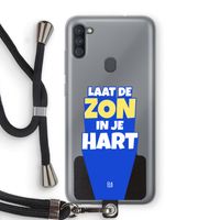 Laat de zon in je hart: Samsung Galaxy A11 Transparant Hoesje met koord