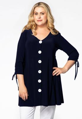 Yoek Vest wide bottom | Blauw | Maat 46/48