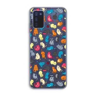 Kleurrijke katten: Samsung Galaxy A03s Transparant Hoesje