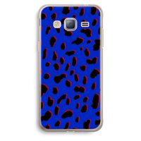 Blue Leopard: Samsung Galaxy J3 (2016) Transparant Hoesje