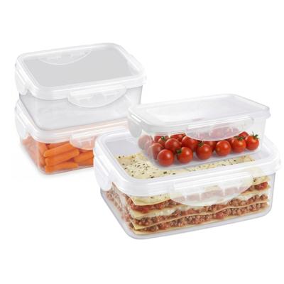 Plasticforte Vershoudbakjes set Classic - 4x stuks - vriezer / magnetron - kunststof - diverse maten