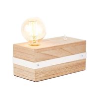 Brilliant tafellamp Whitewood 1-lichts hout - thumbnail