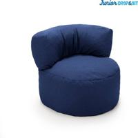 Parya - Zitzak Stoel Junior - Donker Blauw - 70 x 50 cm - Kinderstoel met Vulling voor Binnen - thumbnail